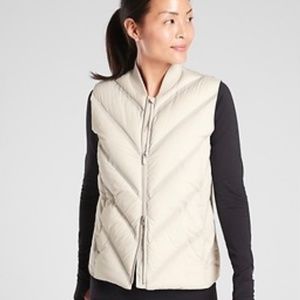 Athleta Inlet Vest White Cream Goose Down Medium